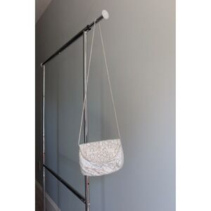 La Regal White Beaded Evening Bag Clutch Purse Women's Stylish Formal